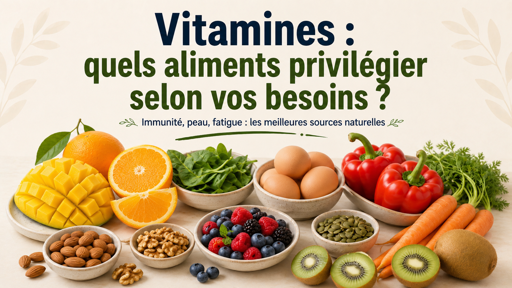 Vitamines : quels aliments privilégier selon vos besoins ?