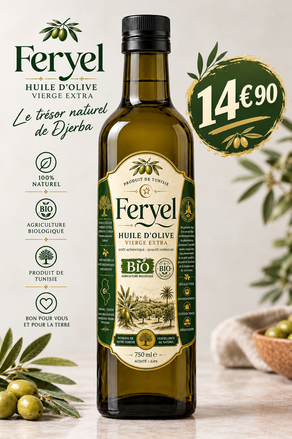Huile olive bio